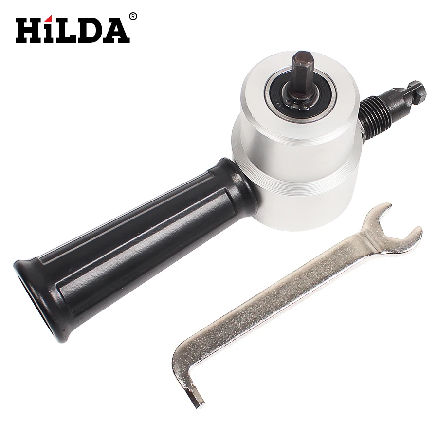  HILDA Nibbler Sheet Metal Cut Nibble Metal Cutting Double Head Sheet Nibbler Saw Cutter Tool Drill 