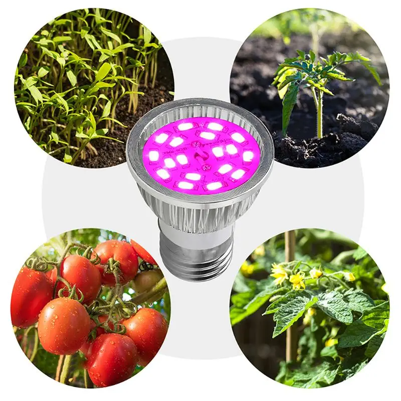 AC85-265V 18-светодиодный свет роста растений полный спектр CFL ИК УФ лампы растущий