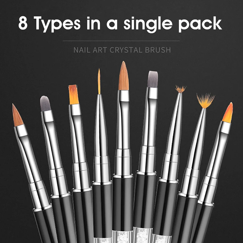 

MORDDA Nail Brush Set Acrylic Nail Art Brushes Line Dotting Painting Design UV Gel Nail Brush Nail Art Decorations Manicure Tool