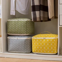 Новая Большая хлопковая льняная складная сумка для хранения, домашняя организация для хранения стеганых игрушек, коробка для хранения ящиков, органайзер для одежды, дорожная сумка