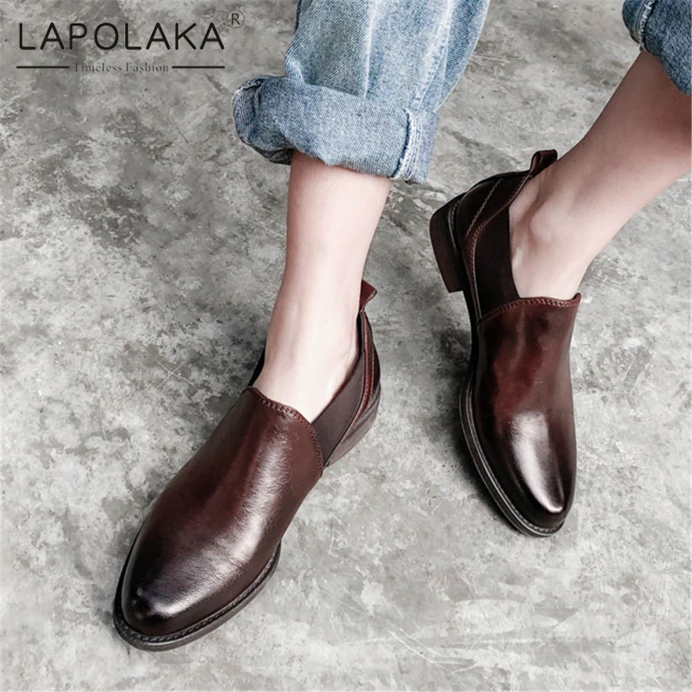 

Lapolaka Large Size 33-44 New Fashion Slip On Casual Shoes Woman Flats Low Heels High Quality Leisure Flats Woman Shoes Footwear