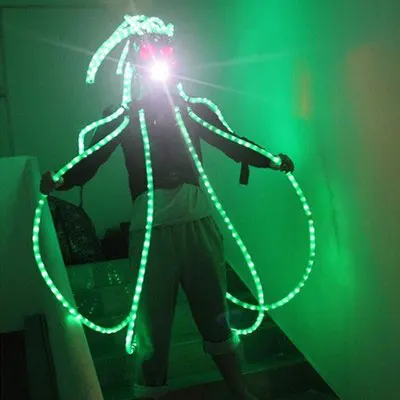 Новые крутые лазерные штаны для волос неоновые маски светильник светодиодный ночной клуб бар Хэллоуин вечерние Маскарад реквизит для выступлений светится в темноте - Цвет: Laser hair