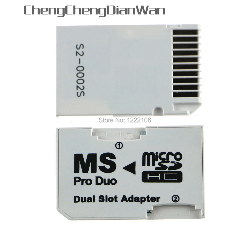 ChengChengDianWan Micro SD HC для карты памяти MS Pro Duo двойной 2 слота адаптер для psp 1000 2000 3000