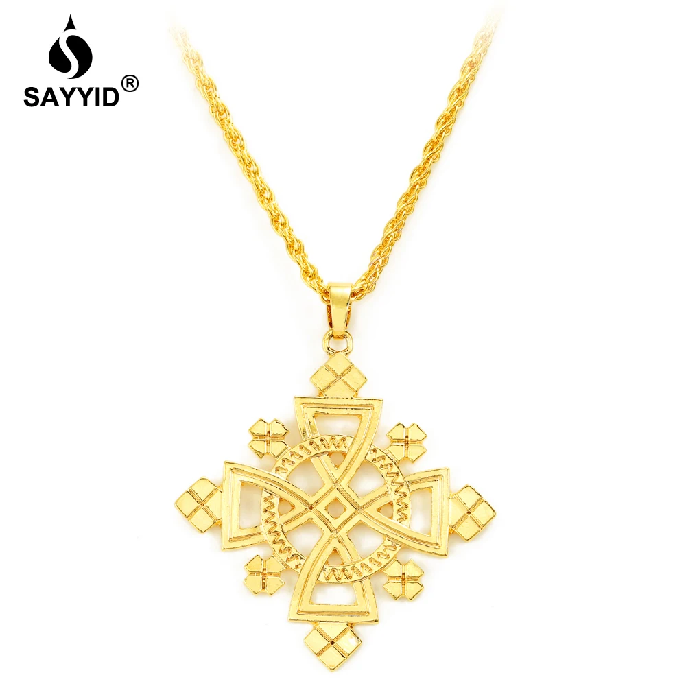 

New Design Geometric Totem Fashion Ethnic Style Wedding Pendant Necklace Plating yellow gold color for Women's Necklace Jewelry