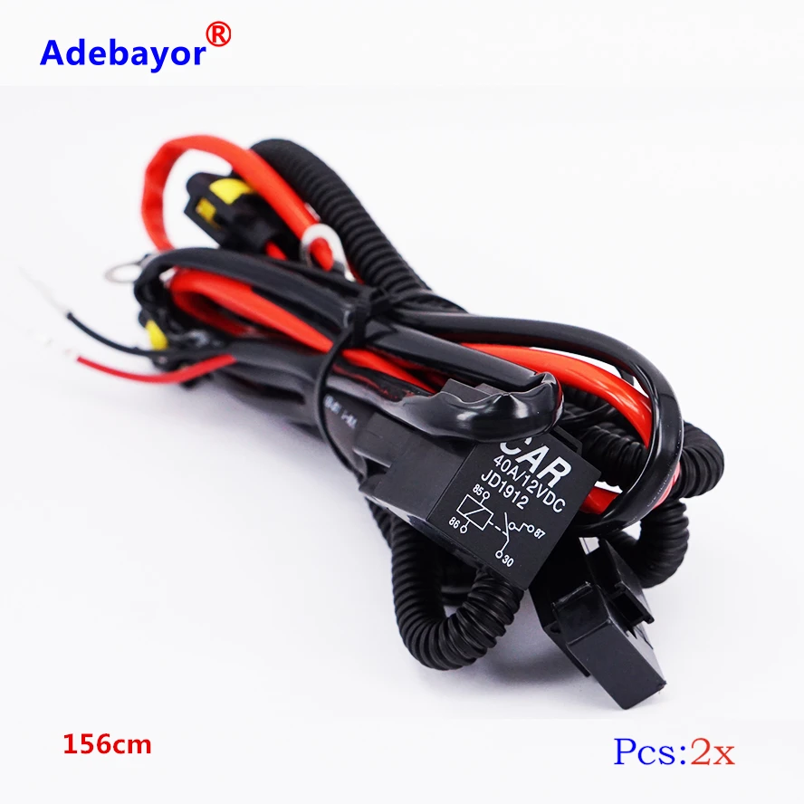 2X Big Promotion H11 Relay Wire Harness Wiring Adapter Extension Cable