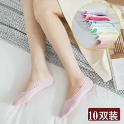 Японские Женские танцевальные носки 10 пар/лот летние Гольфы усиленный носок Зимние тапочки носки без показа носки нескользящие