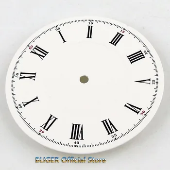 

Vintage 34.5MM White Sterile Roman Numerals Watch Dial Fit For Miyota 8205 8215 Automatic Movement D4