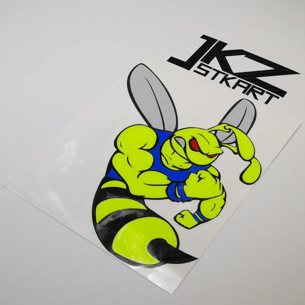 

JKZ STKART Cartoon Bodybuilder Super Bee Vinyl Die Cut Stickers Decals ATV Motor Bike Truck Helmet Decorated Stickers