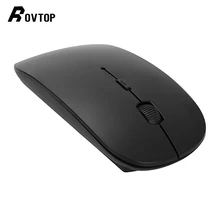 Rovtop USB беспроводная компьютерная мышь 1600 dpi оптическая 2,4G приемник супер Бесшумная тонкая мышь Мыши для ноутбука компьютера ПК