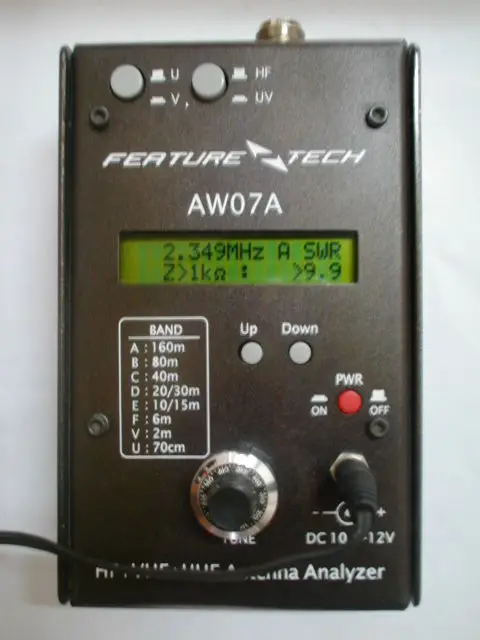 AW07A HF VHF UHF 160M импеданс SWR антенна анализатор для любительской радиосвязи Hobbists DIY