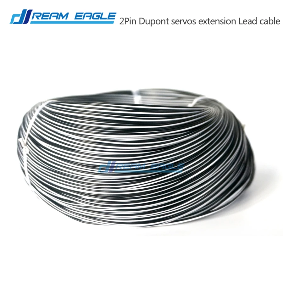 

10M 26AWG 2P Dupont cable servo extension wire lead cord cable white and black for RC lipo car helicopter drone
