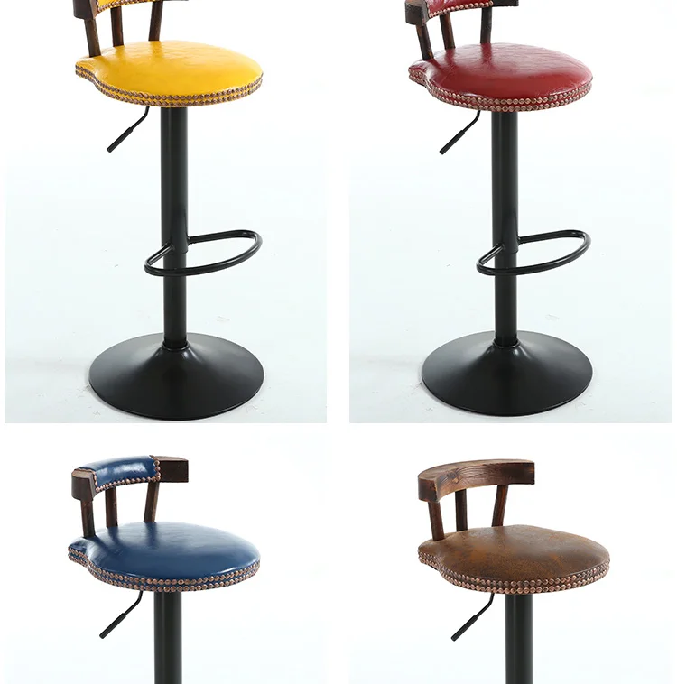 2 шт./лот Ретро дизайн барный стул поворотный подъемная балка табурет с подставкой для ног вращающийся регулируемая высота Pub барный стул высокий табурет cadeira