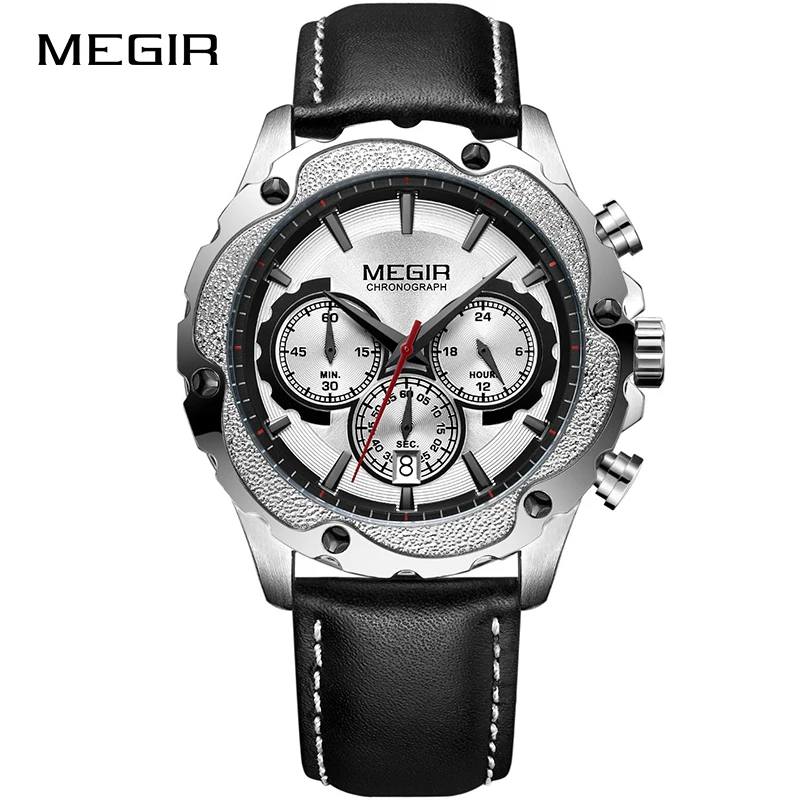 

MEGIR Men Creative Fashion Casual Quartz Wrist Watch Waterproof Chronograph Military Sports Watches Date Male Relogio Masculino