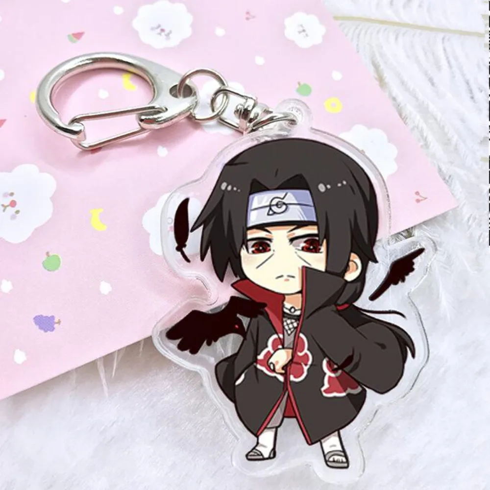 

Naruto Acrylic keychain Kakashi Gaara Sasuke Akatsuki Members Itachi Pendants Keyring Cosplay surrounding gift Llavero Chaveiro