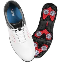 Pgm/обувь для гольфа; мужские водонепроницаемые кроссовки с подвижными ноготками; Мужская Удобная спортивная обувь из мягкой кожи на шнуровке; Прямые продажи; AA10102