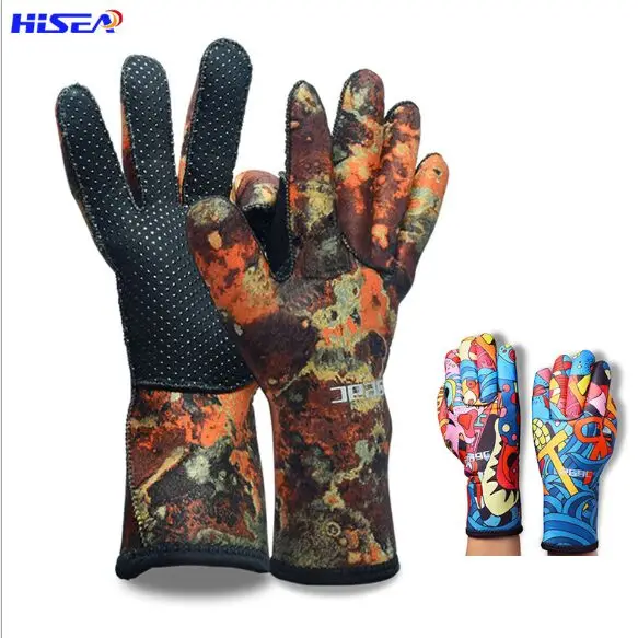 

HISEA Diving Glove Warm Protector Winter Swimming Skid-proof, Cold-proof and Scratch-proof Diving Equipment 3mm Thicker