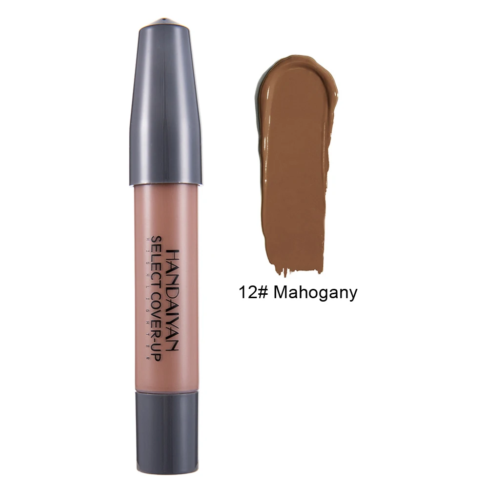 HANDAIYAN 12 Colors High Light Brightening Concealer Pen Long Oil Control Whitening Concealer Liquid Foundation Makeup TSLM1