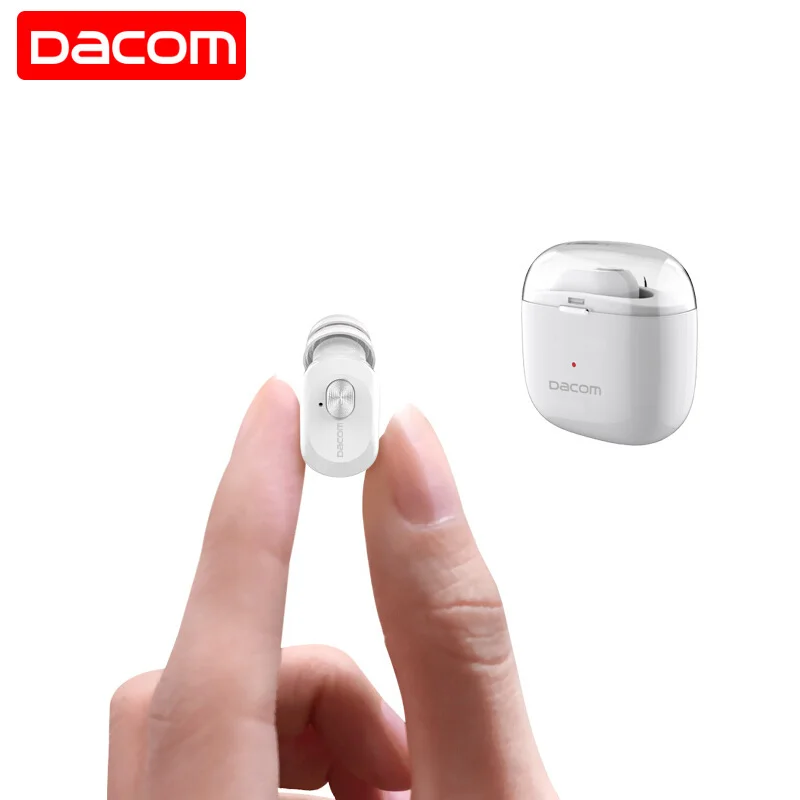 DACOM TWS K6P настоящие наушники, мини ушные вкладыши, беспроводные Bluetooth наушники, гарнитура с микрофоном для телефона - Цвет: White  PVC package