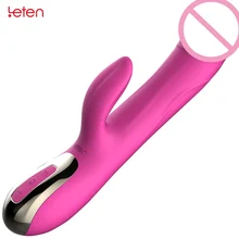 Leten Intelligent Heating Automatic Thrusting Dildo Vibrator Silicone USB G spot Clitoris Stimulator Erotic Sex Toys for Women