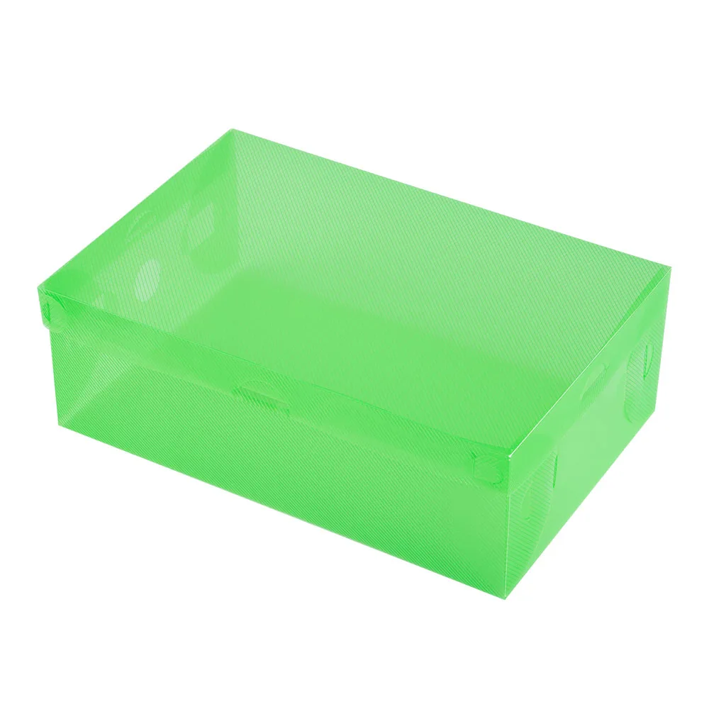 New Arrival Shoe Organizer Drawer Transparent Plastic Shoe Storage Box Rectangle PP Thickened Shoes Organizer Drawer Shoe Boxes - Цвет: Зеленый цвет