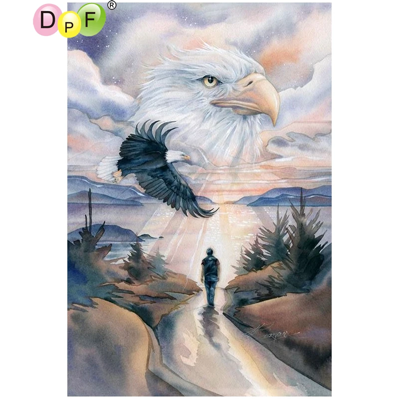 5D DIY Diamond Painting Eagle Cross Stitch Embroidery Mosaic Kit Needlework 5D DIY Diamond Painting Eagle Cross Stitch Embroidery Mosaic Kit Needlework
