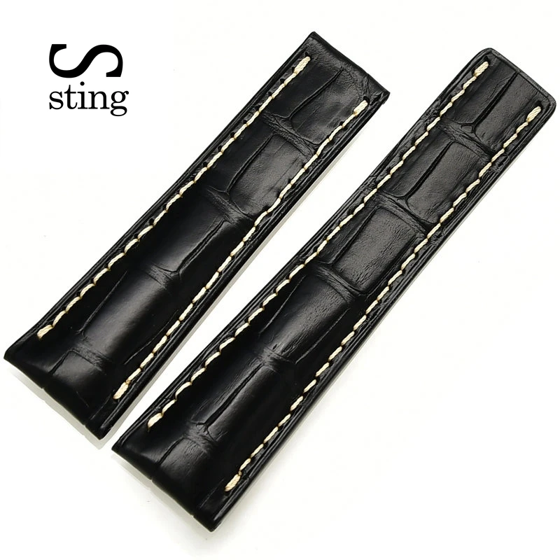 

Sting Strap Customized Style Crocodile Leather Men Watchband Universal Watches Men Women Wristbelt 22 24mm