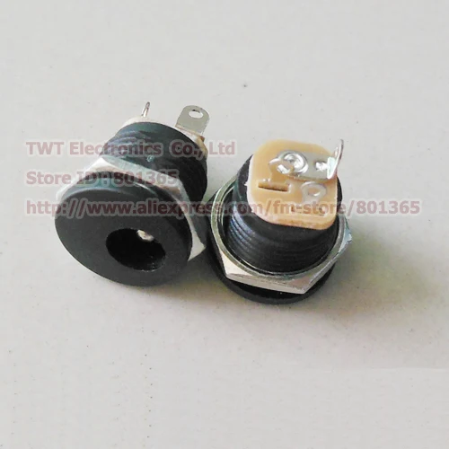 DC 5.5X2.5mm DC Female Panel Mount DC Socket , 5.5/2.5DC Chassis Jack