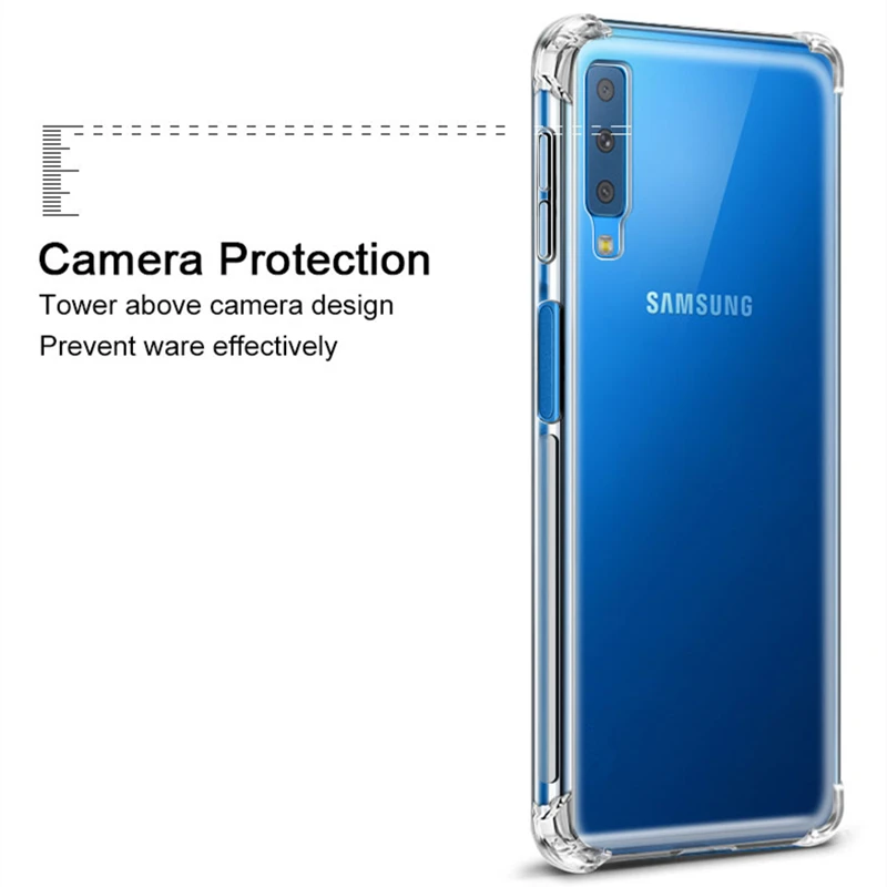 Противоударный Прозрачный чехол для Samsung Galaxy Note 9 8 A7 A9 A8 A6 Plus J6 J4 J8 2018 A6S A8S J3 J5 J7 2017 S8