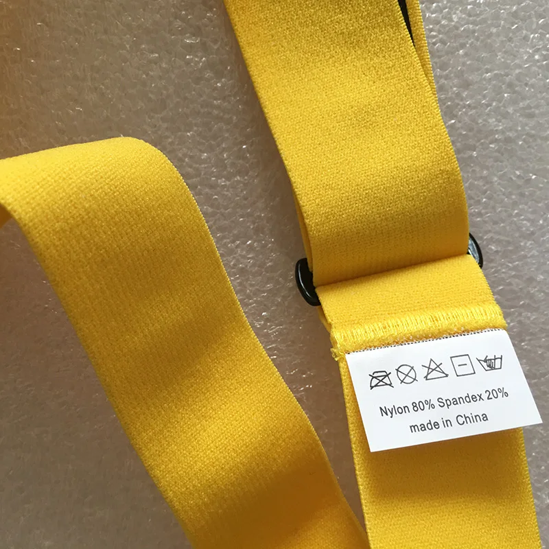 6 Universal Replacement Silica gel Heart Rate Monitor Soft Strap Belt for Polar Wahoo Garmin Timex Suunto transmitters Yellow