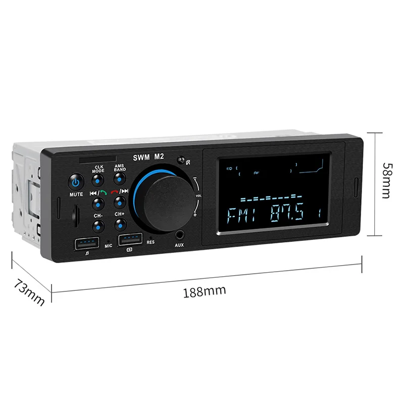Автомобильный стерео MP3 музыкальный плеер FM Bluetooth автомобильное радио TF AUX Dual USB