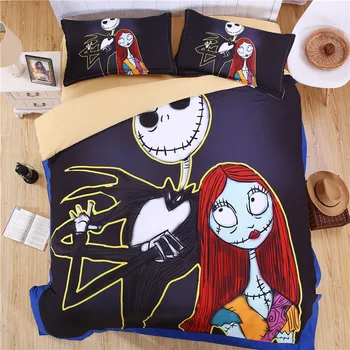 

EsyDream Queen Size The Nightmare Before Christmas Kids Bed cover (No Comfroter),The Nightmare Before Christmas boys bedding