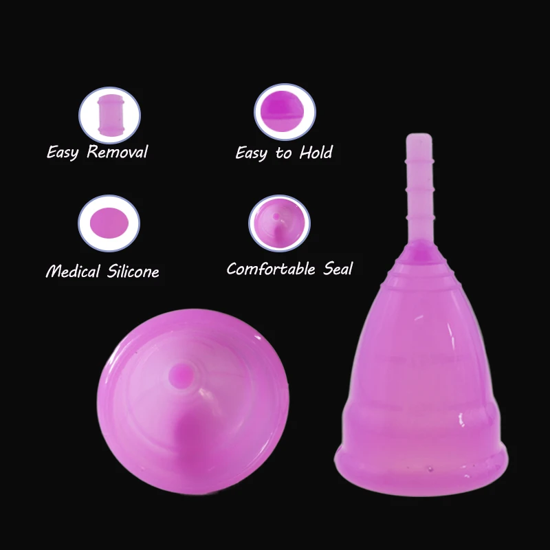 50 шт. менструальные женские чашки для женщин, менструальные чашечки, женские гигиенические силиконовые многоразовые менструальные чашки