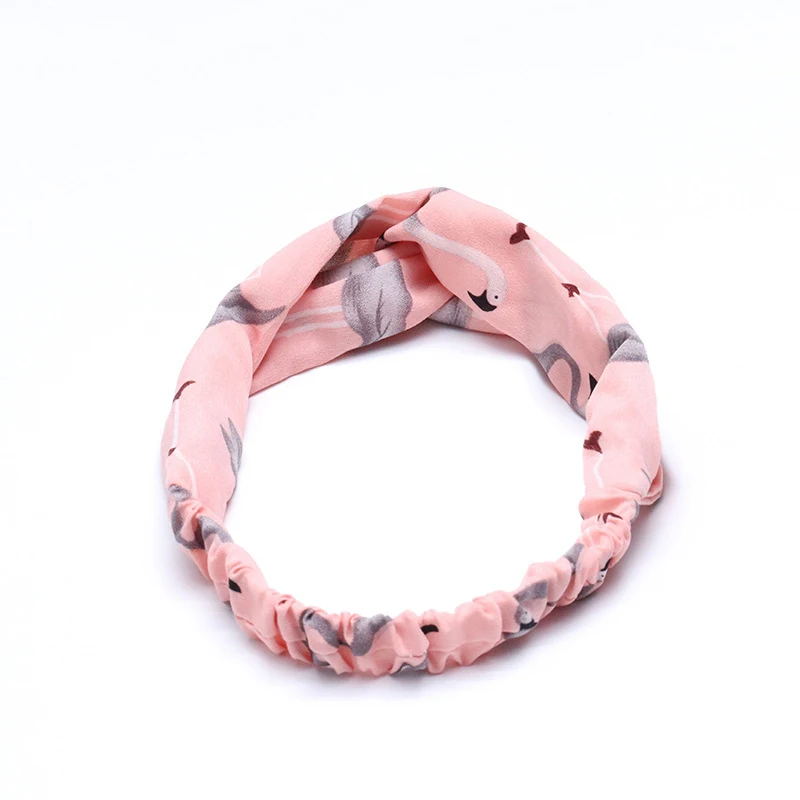 

Sale 2018 Spring Solid new Korean Knot women's flamingo hair tool fashion elastic hair band hair accessories