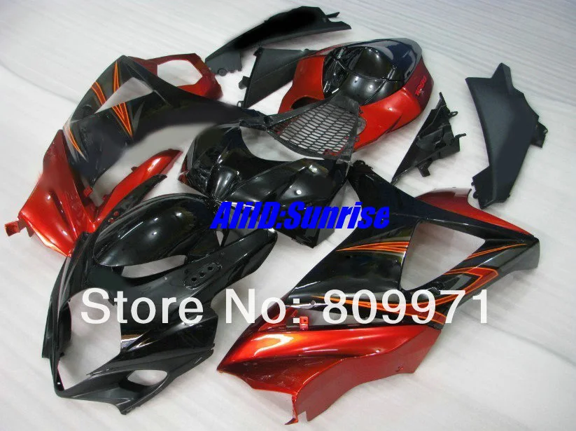 S427 Новые Красный лаковый blk полный обтекатель для SUZUKI GSXR1000 2007 2008 GSX-R1000 07 08 GSXR1000 K7 07 08 2007 2008