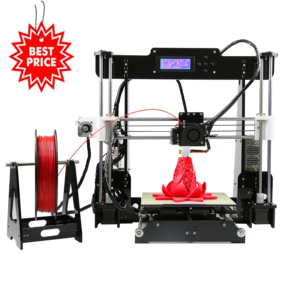 

Anet A8 Cheapest Plus Size DIY 3d Printer Optional Auto Lever Stock in USA Czech Warehouse 22*22*24cm Build Volume Impressora 3d