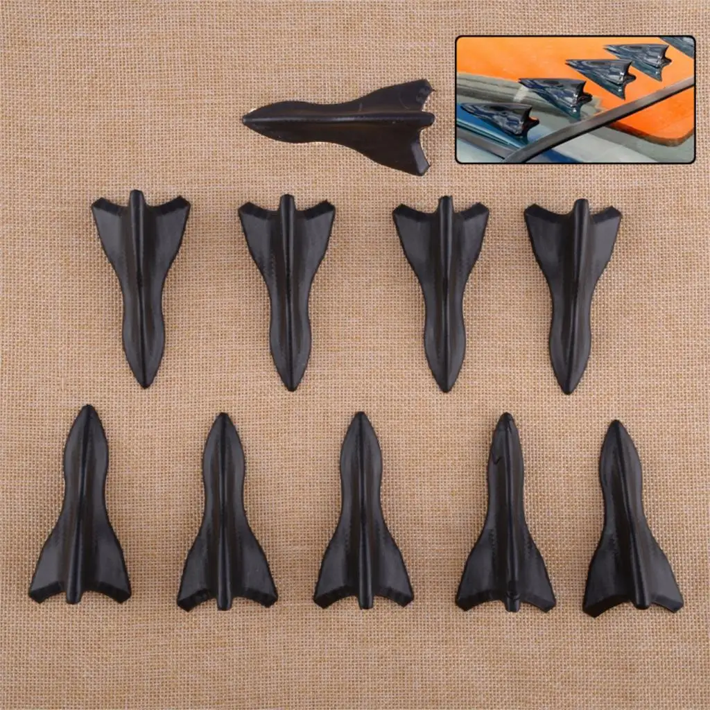 

CITALL 10Pcs Universal ABS Car Shark Fin Diffuser Vortex Generator for Roof Spoiler Wings Bumper Decorations Accessories