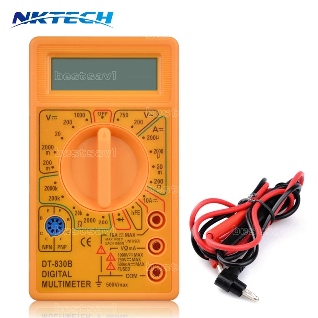 NEW Yellow Digital Multimeter DT 830B Electric Voltmeter Ammeter Ohm