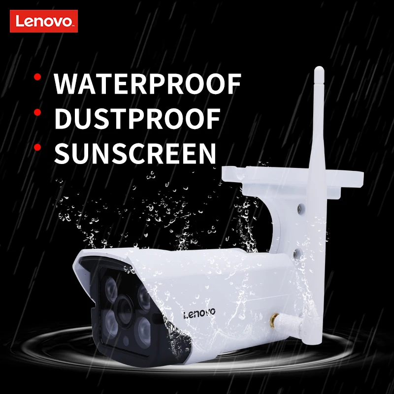 LENOVO IP Камера Wi Fi 1080 p ИК CCTV камера Открытый ИП для наблюдения Водонепроницаемый