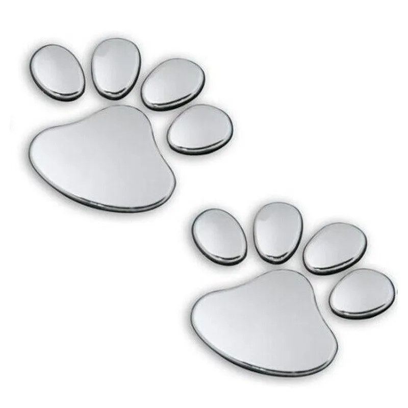 2pcs-Lot-Stylish-Silver-Funny-Bear-Paw-Pet-Animal-Footprint-Emblem-3D-Cartoon-Car-Stickers-Decor(1)