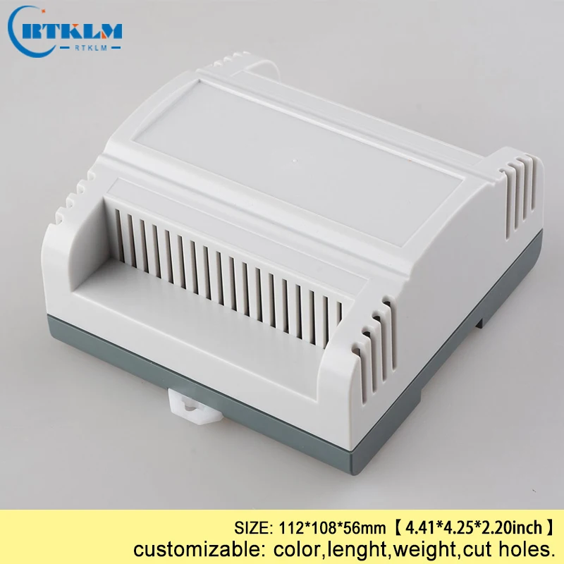 Din рейка пластиковая коробка для электронного проекта 112*108*56 мм корпус абс распределительная коробка электронные ящики для инструментов DIY блок управления