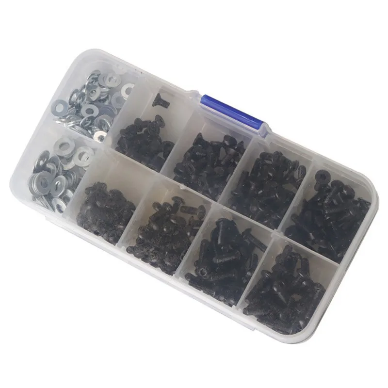 340pcs/180pcs M3 Flat & Round Head Screws Set Accessories Box For 1/10 HSP RC Car 10.9 High-strengt Screw Remote Control RC Part