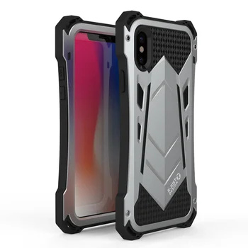 

IP54 Daily Waterproof Case For iPhone X Metal Tempered Glass Hybrid Armor Heavy Duty 360 Full Protection Cover For iPhone X Case
