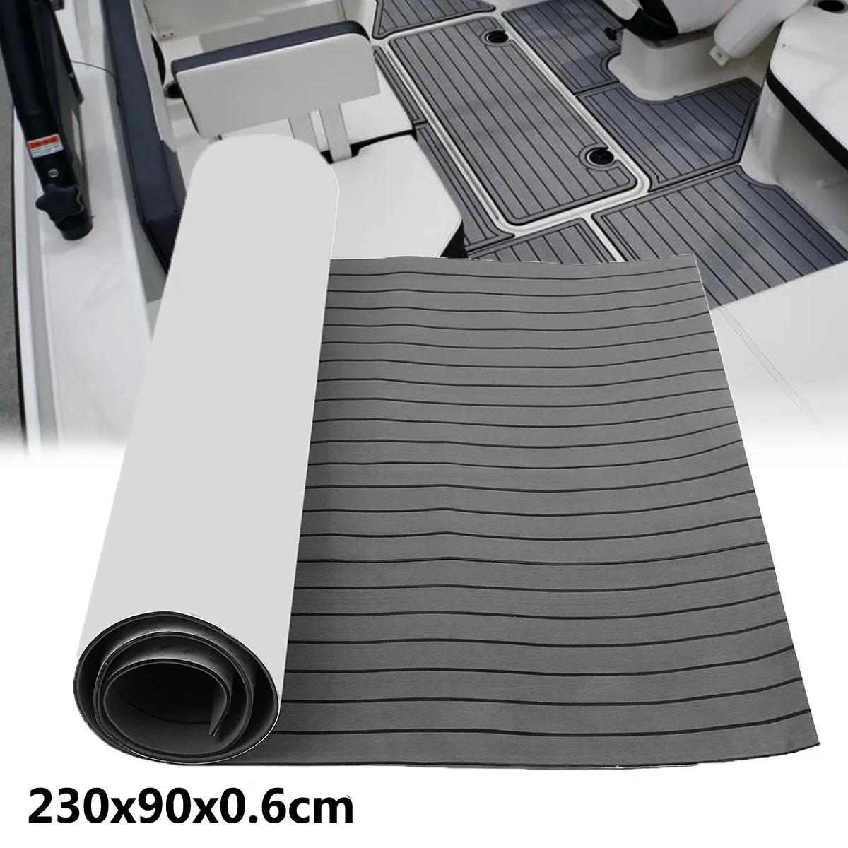 

900x2300x6mm Yacht EVA Foam Faux Sheet Dark Brown EVA Imitation Teak Flooring Decking Sheet Pad Marine Boat Yacht Accessories