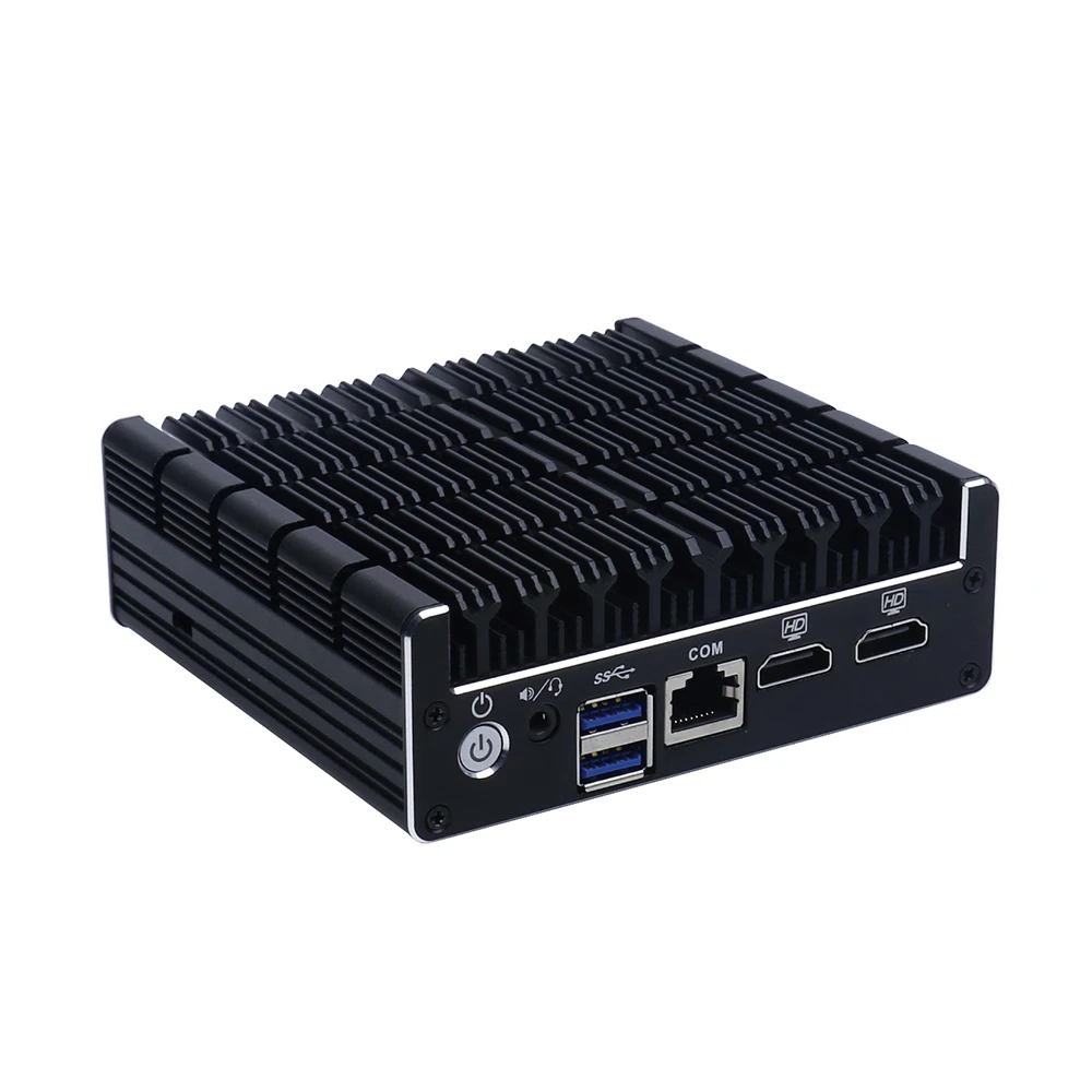 Безвентиляторный мини ПК Поддержка AES NI брандмауэр PFsense Celeron J3060 J3160 с 4 * LAN 1 COM 2 HDMI