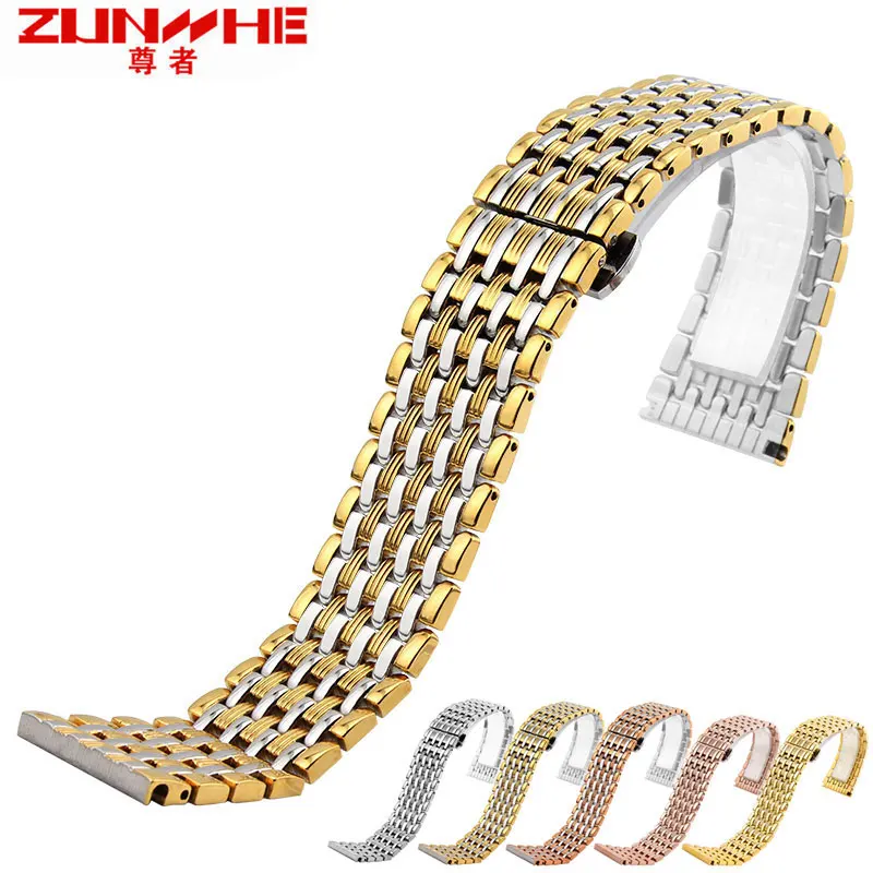 Watch watch strap steel belt ultra thin men and women watch accessories solid stainless steel general bow strap 12mm 16mm 18mm Watch watch strap steel belt ultra thin men and women watch accessories solid stainless steel general bow strap 12mm 16mm 18mm