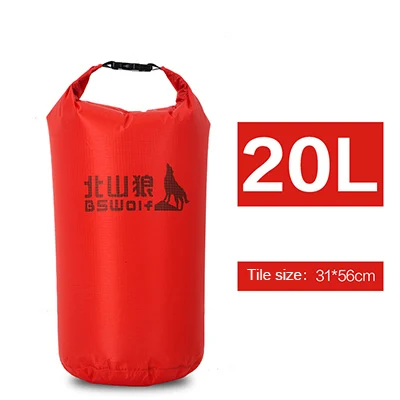 Сверхлегкая водостойкая сумка походы водостойкая сумка для плавания пляжная силиконовая Упаковка сухой мешок 5/10/20/30L - Цвет: Red 20L