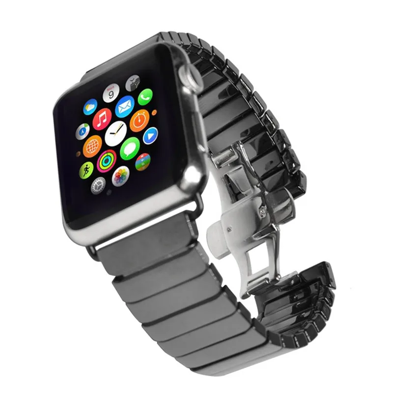 

Applicable To For Apple Watch Strap For Apple Watch38/42MM Ceramic Metal Chain Watch Strap For Iwatch Wristband