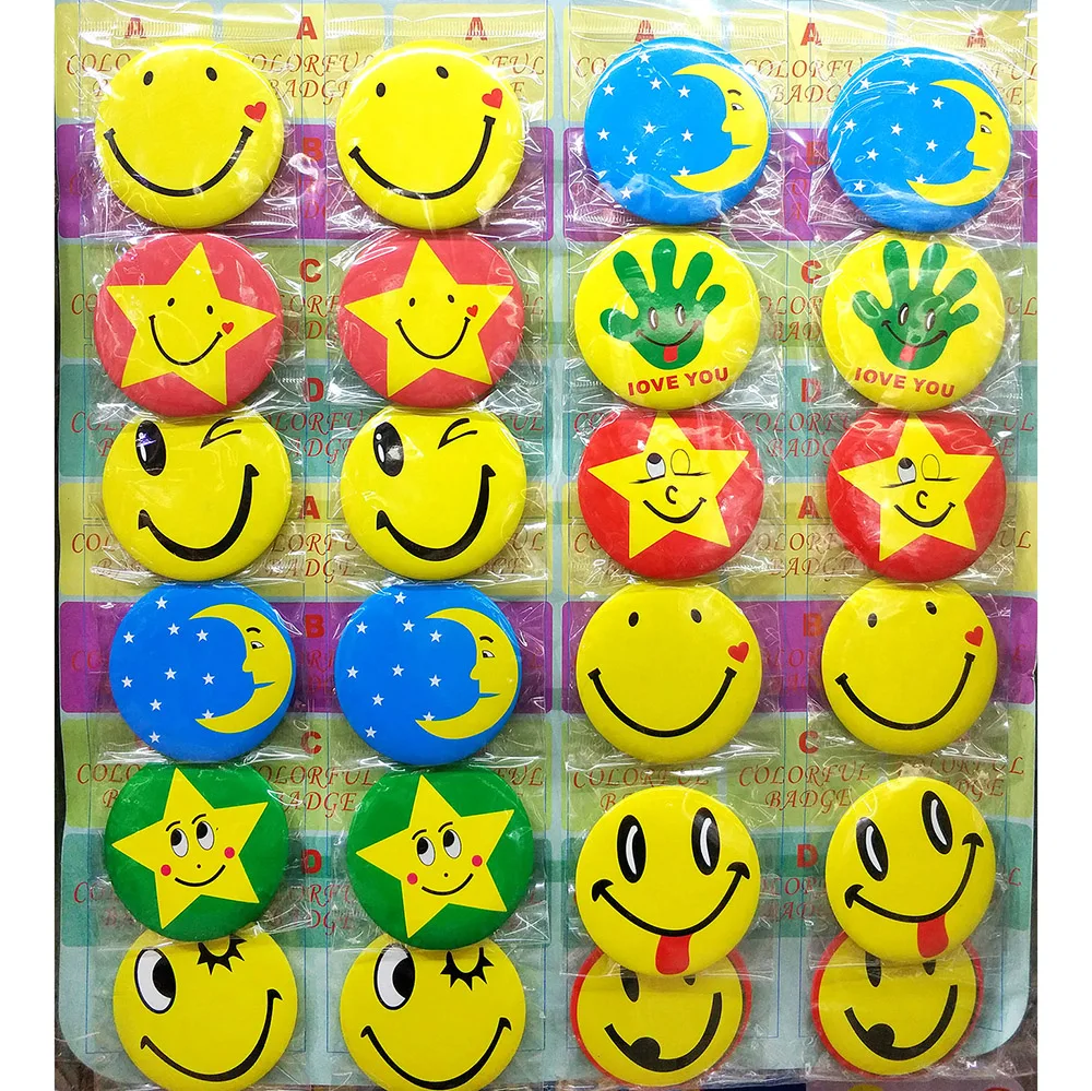 Love Thank You Smiley Face # B 58 мм 12/24 шт партия булавка на спине значок КНОПКА брошь подарок