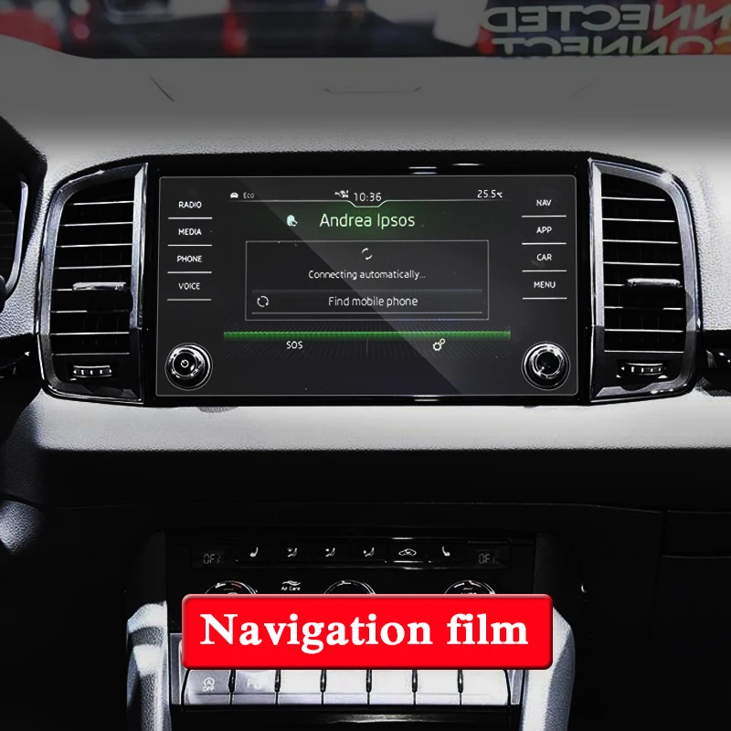 Стеклянная Защитная пленка для Skoda Karoq 2017 года экрана gps навигации приборной