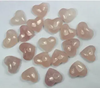 

high quality 10pcs 100% pretty natural rose Quartz Crystal stone heart Healing